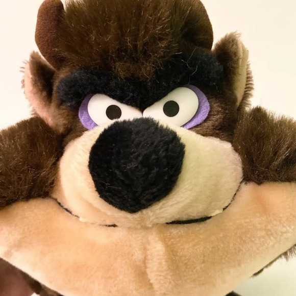 Vintage 1993 Tasmanian Devil Plush Mighty Stars 10 Inch Tall Stuffed Animal - Picture 12 of 12